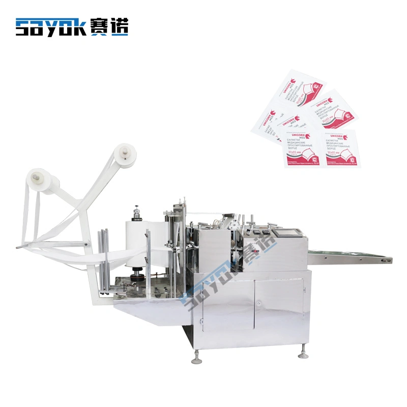 High Speed Alcohol 4 Lanes Packing Machine Automatic Cotton Pads 4 Side Sealing Packing Machine