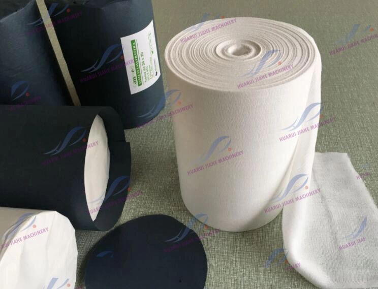 Automatic Absorbent Cotton Gauze Rolled Bandage Machine Gauze Bandage Making Machine, Automatic Gauze and Cotto Roll Rewind Machine Parafine Pads