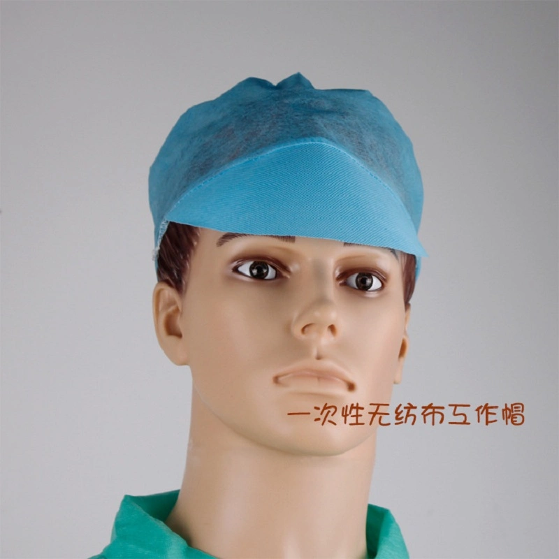 Peaked Cap for Man Disposable Pearked Cap Nonwoven Peaked Cap