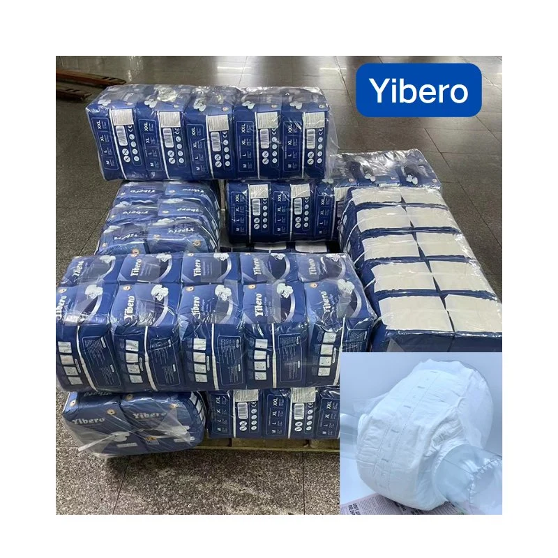 Fralda descartável super absorvente personalizada Yibero para adultos idosos.