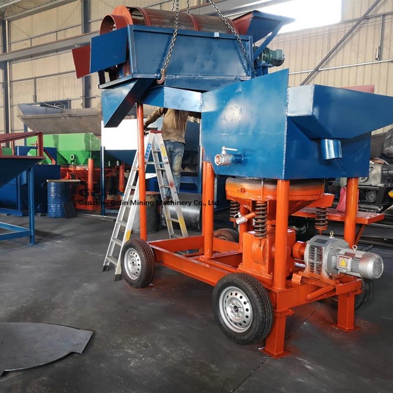 Mobile Diamond Washing Equipment with Trommel and Jig Machine