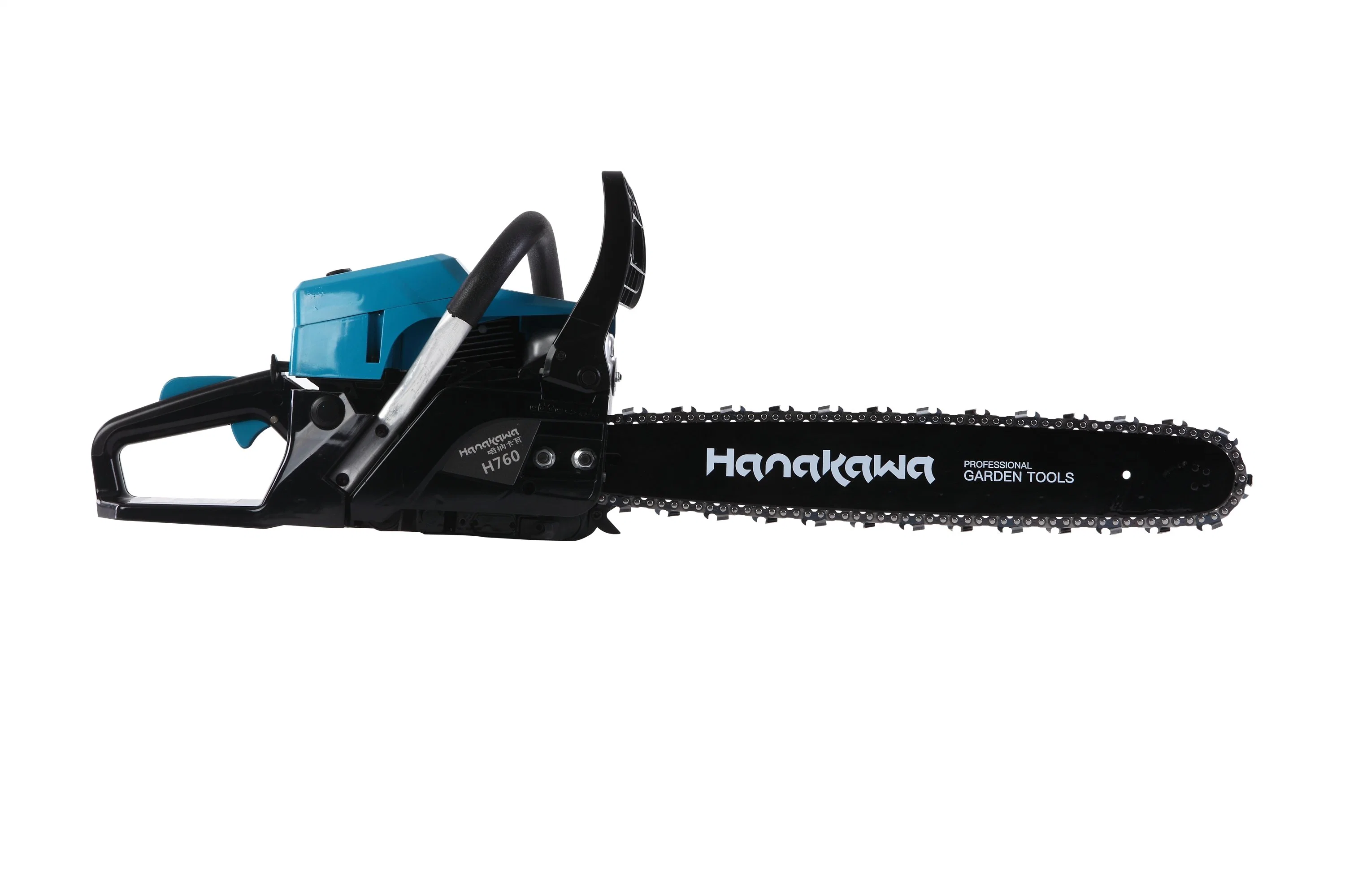 3hanakawa H760 (60) 55,6cc 2-Takt Gartenwerkzeuge Benzin Benzin Benzin Gas Kettensäge Professional Logger Rollomatic Bar Länge 18in 20in Optional