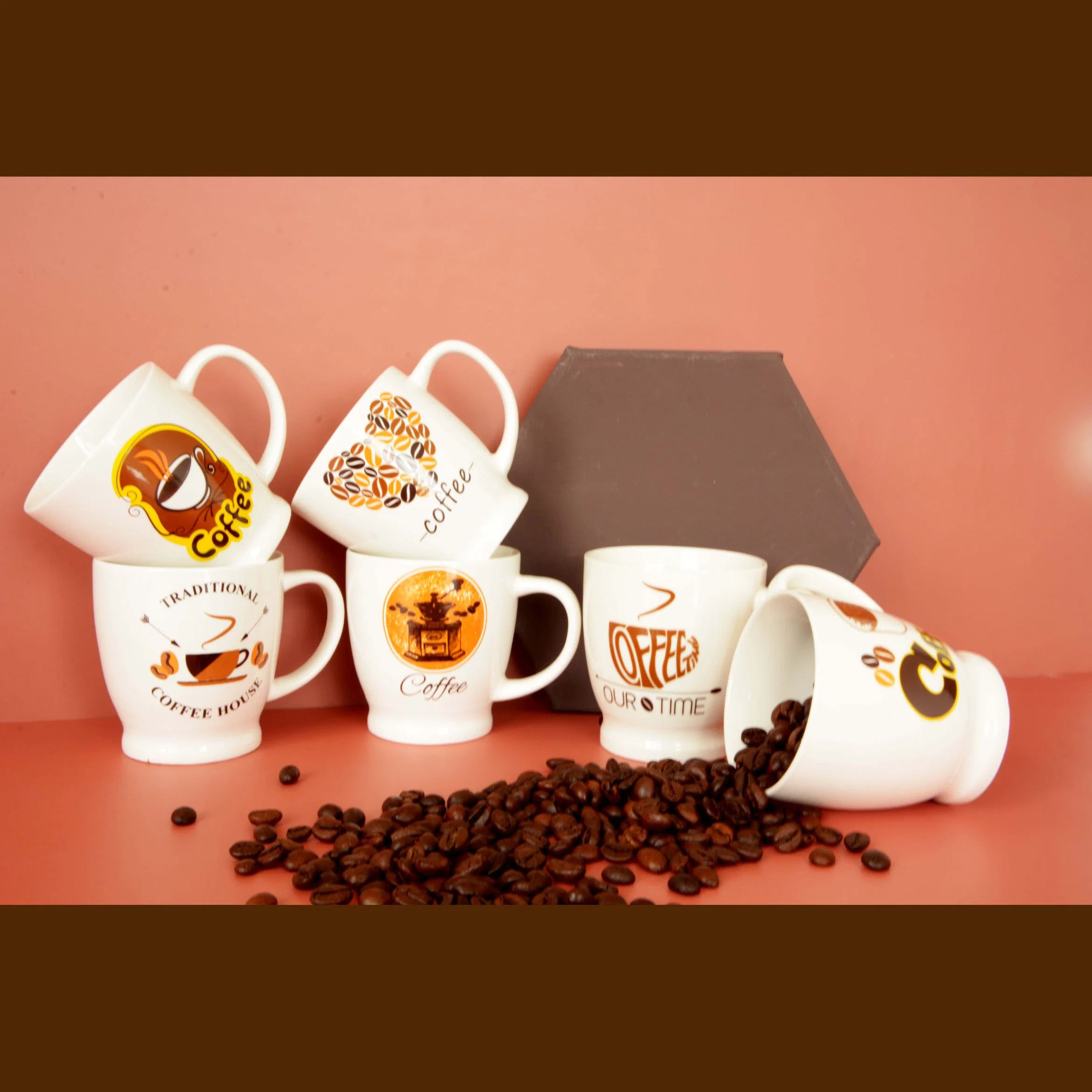 Porcelana personalizada Copa Barata Impresso Caneca Branca chávenas de café caneca de cerâmica