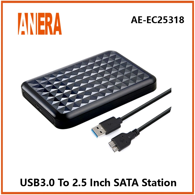 Venta en caliente Nuevo estilo deslizante de alta velocidad USB 3,0 a. Caja de disco duro SATA para SSD de disco duro SATA de 2,5 pulgadas