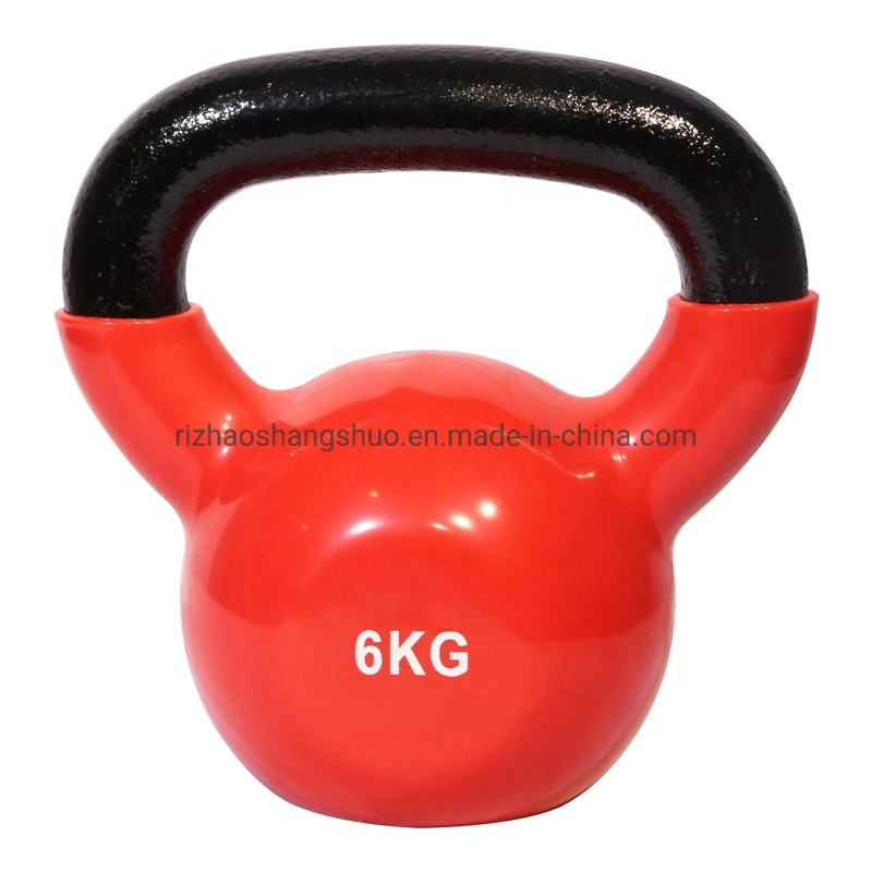 High quality/High cost performance  Factory Fitness Wholesale/Supplier Custom Vinyl Coated Cast Iron Competition Kettlebell