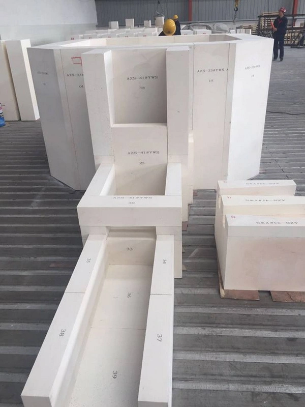 Refractory Corundum Block Alumina Zirconia Silica Anti Acid Azs41 Brick Fused Cast Azs