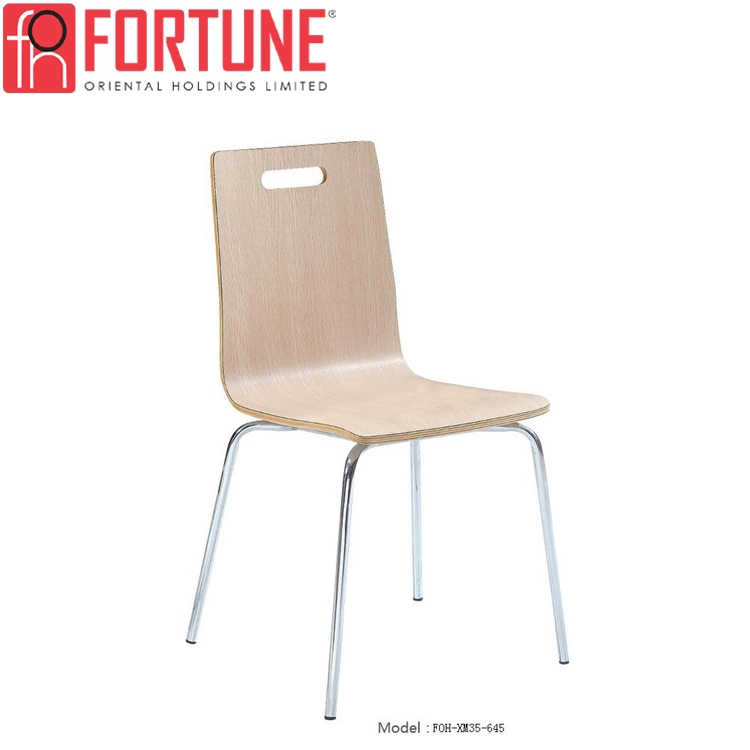 Commercial Stainless Steel Restaurant Chairs Wood Design for Siting (FOH-XM43-667)