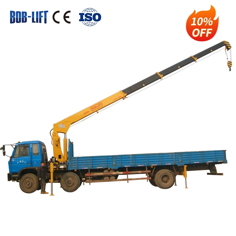 China Boblift Hydraulic Telescopic Boom Truck-Mounted Crane Lifting Capacity 10t