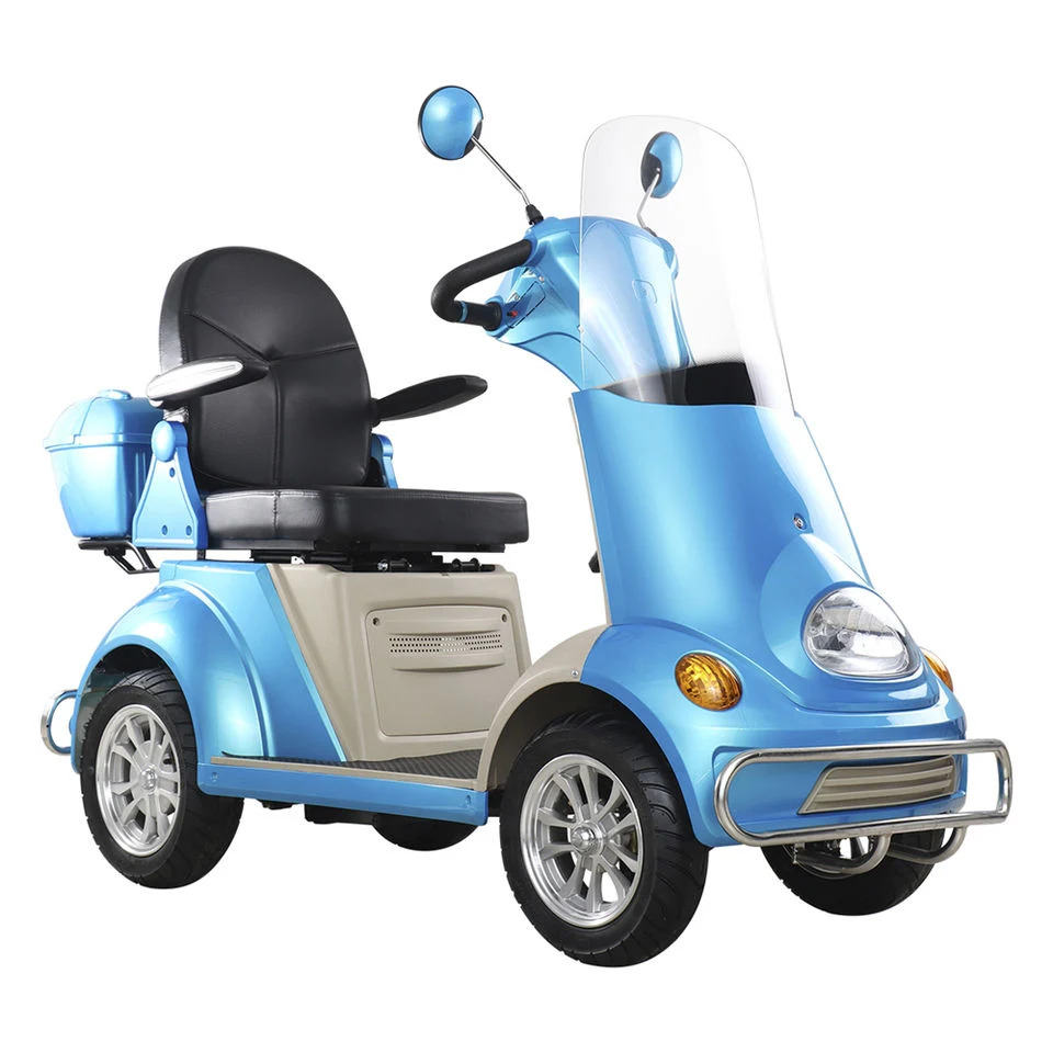 Rain Proof and Sun Protection Beetle Electric Scooter with Ceiling Elderly Fat Persons Daily Commute Electric Four Wheel Scooter