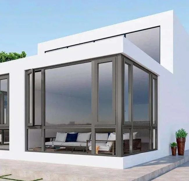 Los fabricantes ofrecen Aluwindow Aislamiento Térmico Ventanas de aluminio con Flyscreen y de seguridad para la casa de cristal