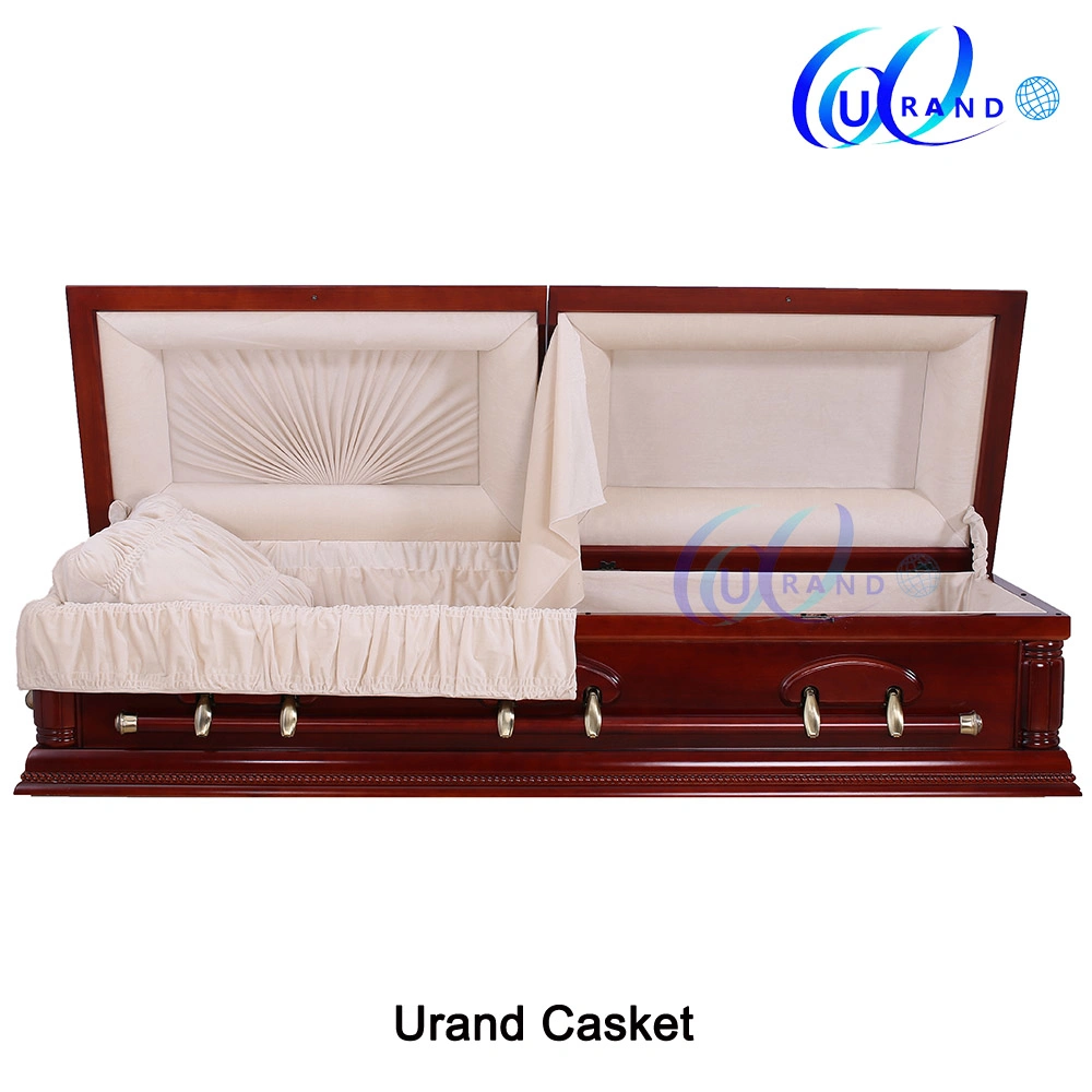 Best Seller Top Quality Velvet Solid Mahogany Casket