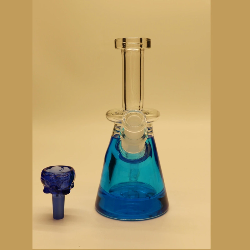 High Borosilicate Glass Hookah Frozen Glycerol Tube Smoking Pipe Blue Oil Filled Glass Water Pipe