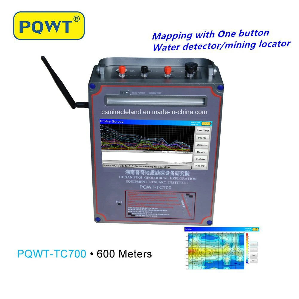 600m de profundidad multifunción portátil Detector de agua (PQWT-TC700).