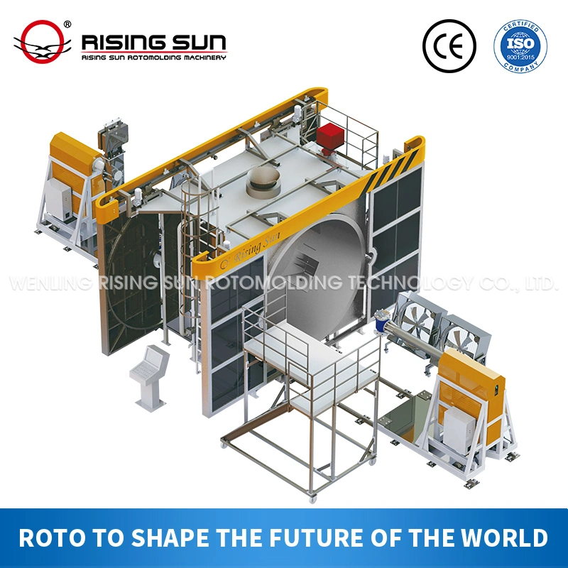 Plastic Water Tank Making Rock N Roll Rotational Moulding Machine