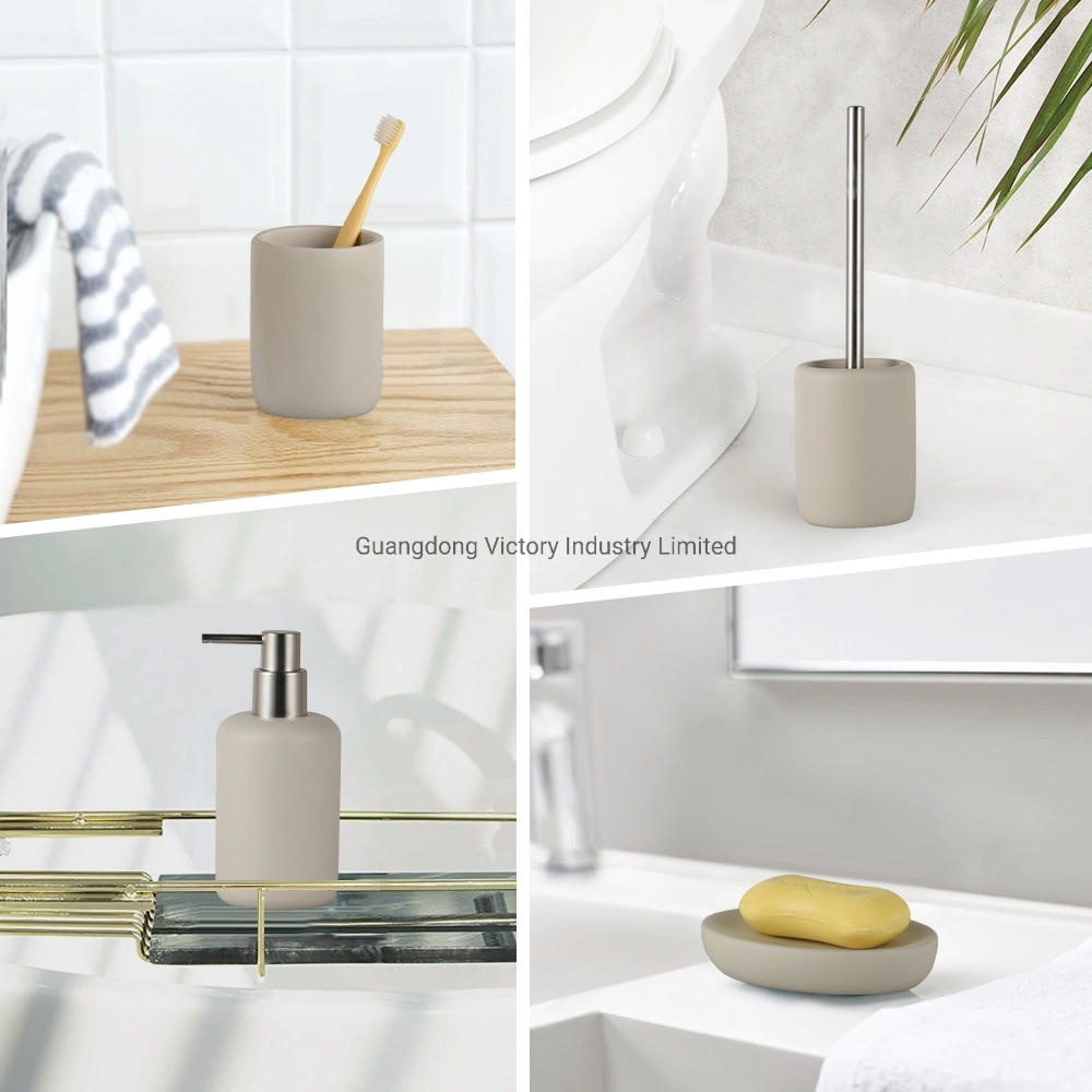 Wholesale/Supplier Bulk Nordic Matte Hotel Home Bathroom Accessories Set Cheap Ceramic Bathroom Set