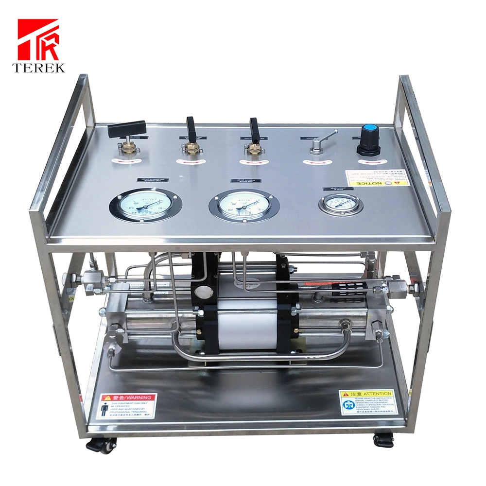 Terek Pneumatic Double Acting Oil-Free Gas Booster Transfer Pump System for Oxygen Cylinder Filling