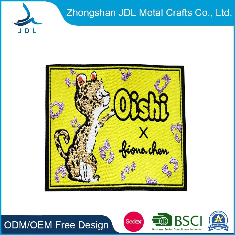 China Suppliers Custom Woven Fabric Label for Clothing/Hats/Garments/Bags/Home Decoration/Promotional with Logo Branding