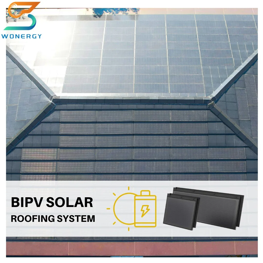 New Energy Solar System Roof Vent Fan BIPV Solar Roofing Tiles