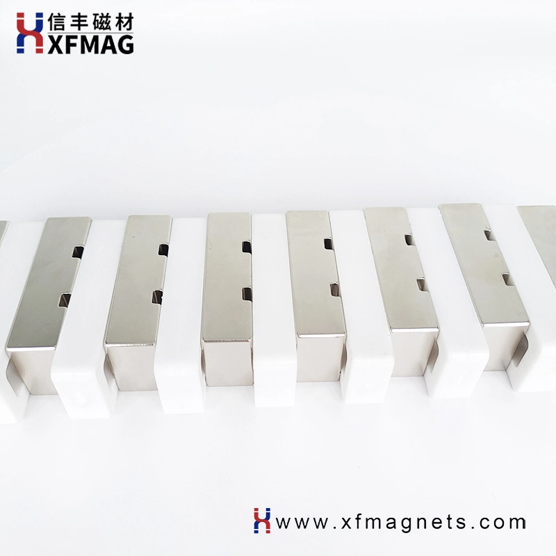 High Performance Permanent Rare Earth Block NdFeB Magnet Magnetic Material with Slot