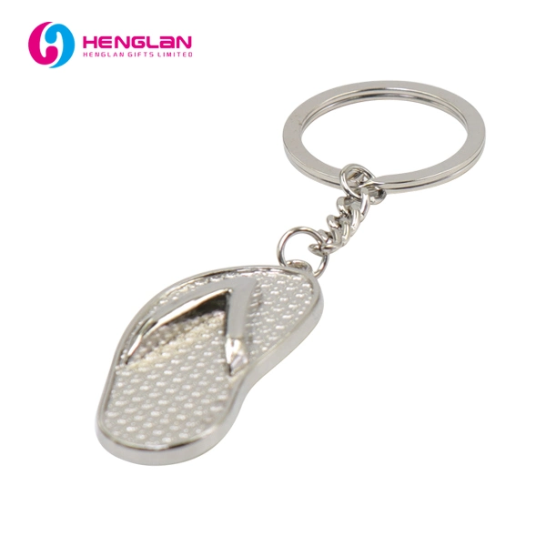 Gold Plated Metal Alloy High-Heeled Shoes Keychain