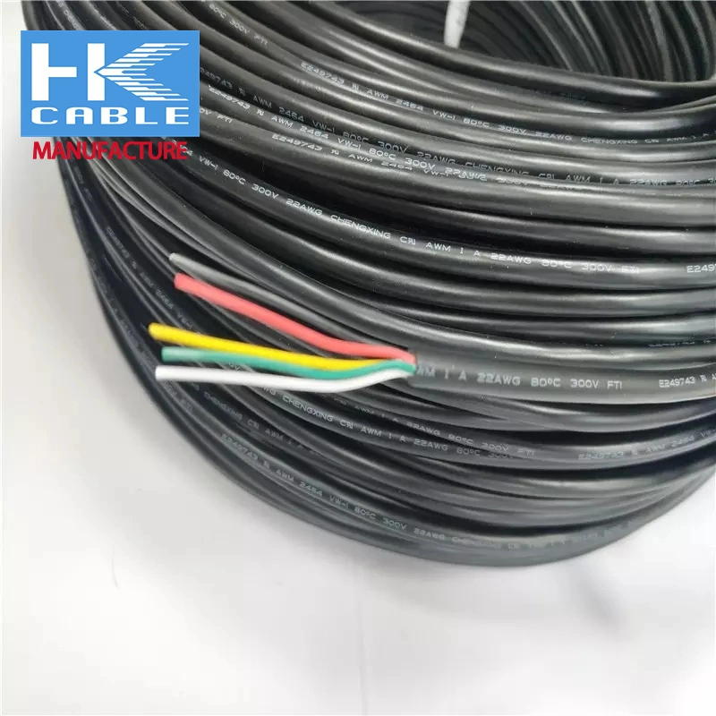 Awm UL2464 PVC UL Listed Power Cable 2core 3core 2464 22AWG 24AWG Cable 300V UL2464 Power Cable LED Red & Black & Yellow