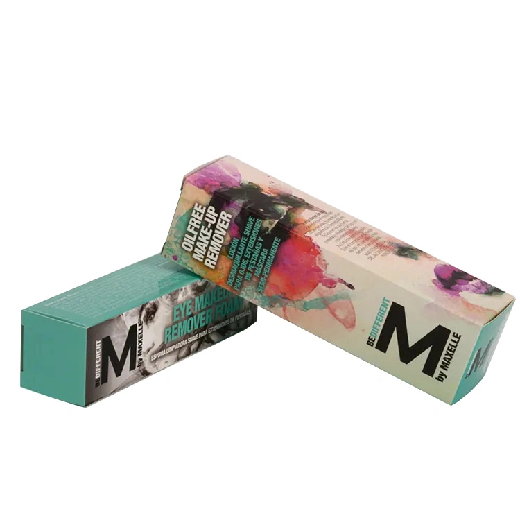 Embalagem cosmética Whosales caixa de papel dobrável caixa de cartão para embalagem de oferta Caixa de embalagem para lápis de sobrancelhas com batom caixa de embalagem