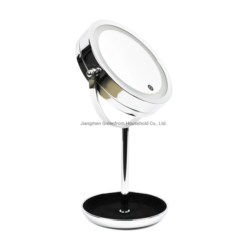 Double Sides LED Light Gfits Cosmetic Makeup Mirror with Tray