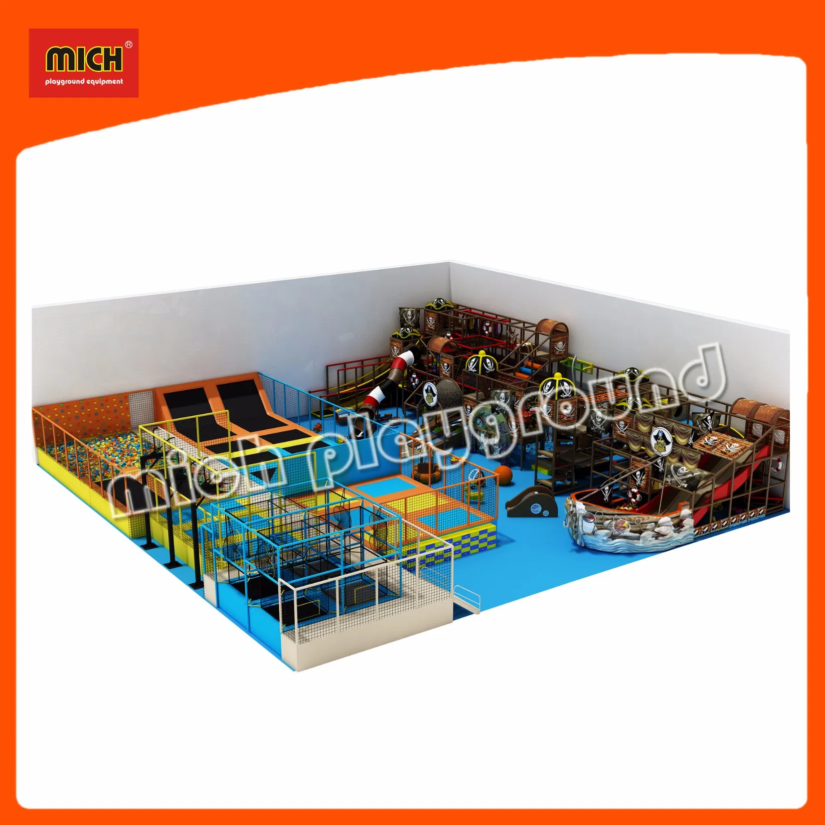 Kids Indoor Trampoline for Amusement Park with CE Approved