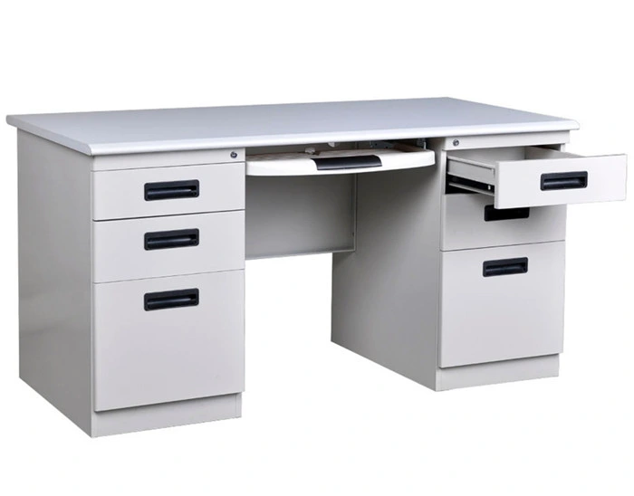 Modern Office Furniture Double 6 Drawers Single Metal Steel Office Desk