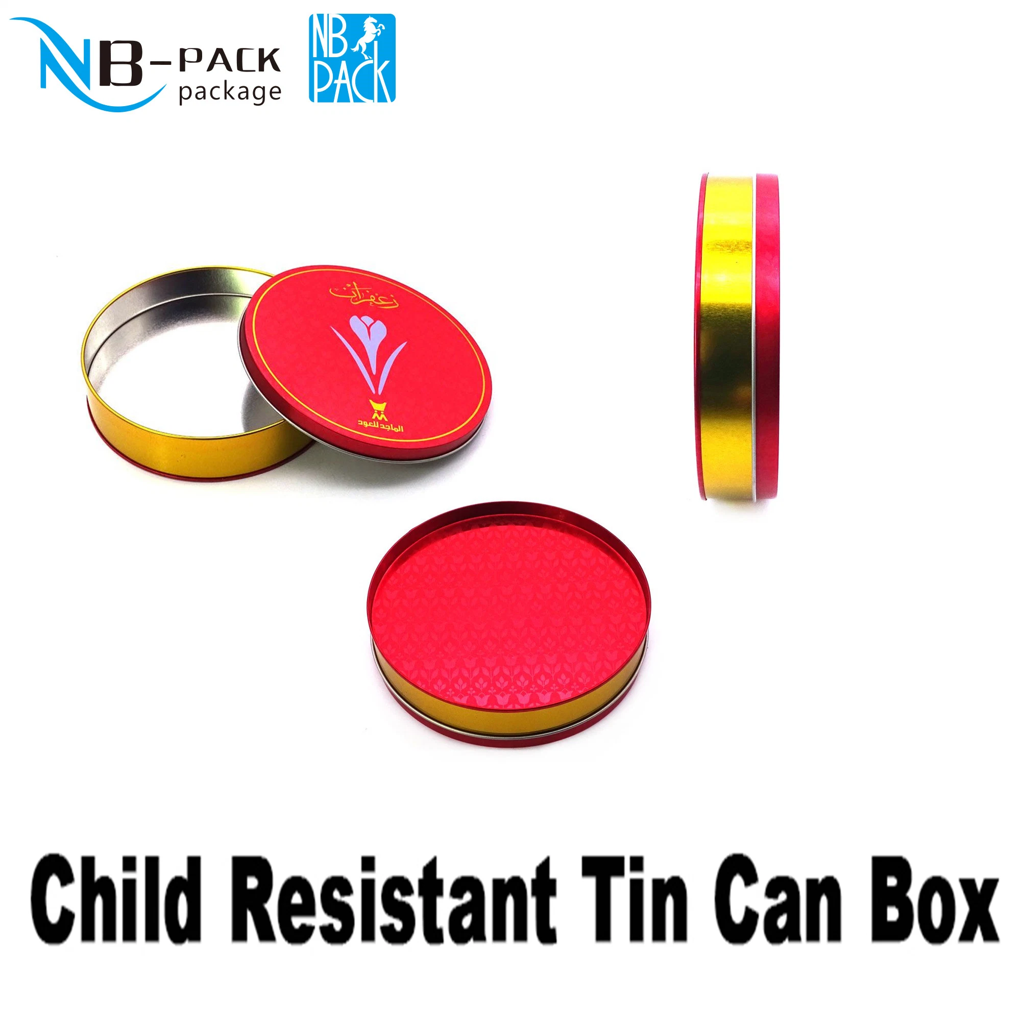 High Quality Sliding Candy Can Child Proof Tin Resistant Pre Roll Metal Can Packaging Tin Case Custom
