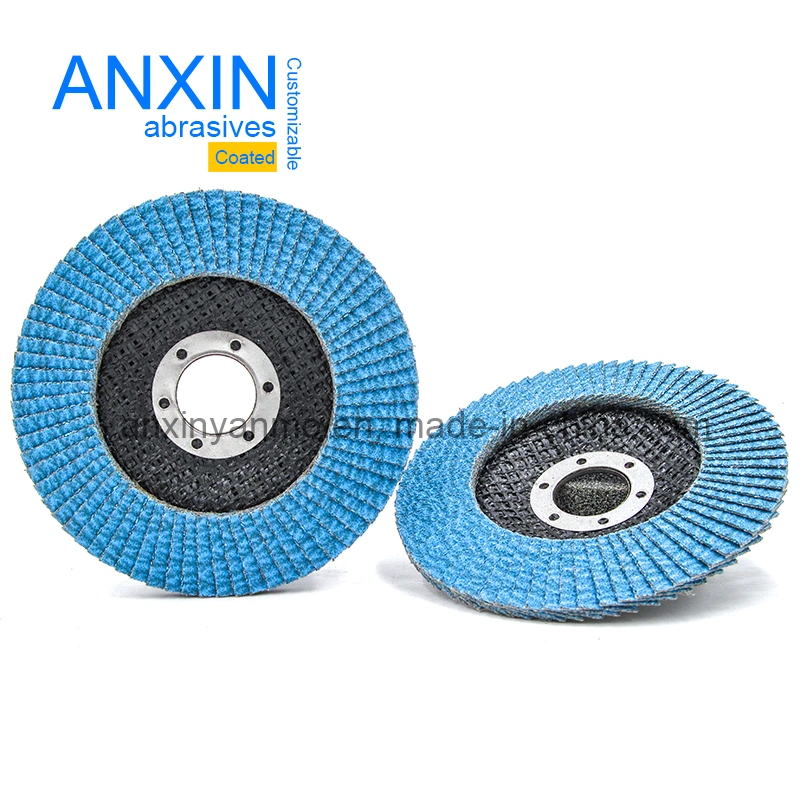 4.5&prime; &prime; Abrasive Blue Ceramic Flap Disc for Stainless Steel Polishing