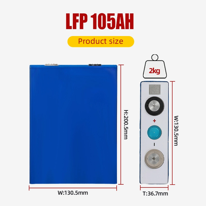 Haute puissance LFP 3,2V 105Ah 90Ah 280Ah 400Ah Cellule de batterie LiFePO4 pour le stockage de l'énergie éolienne UPS LiFePO4 3,2V 90Ah.