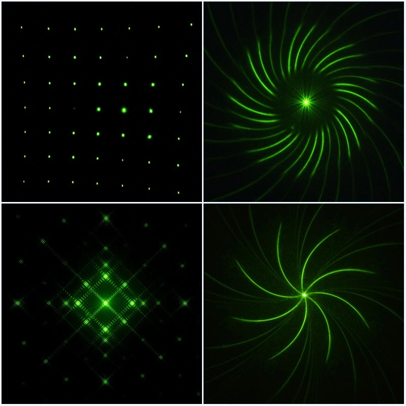 Customized Diffraction Optical Elements 4 Patterns for Laser Gratings Lens Garden Light DOE