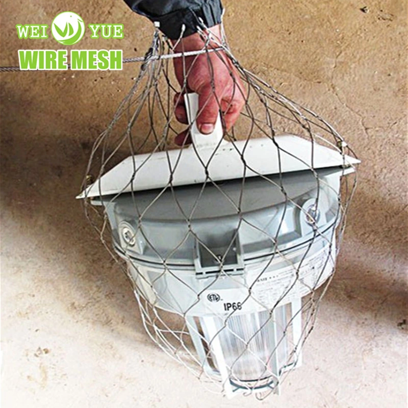 2.0mm Stainless Steel Wire Rope Drop Preventing Net for Floodlight