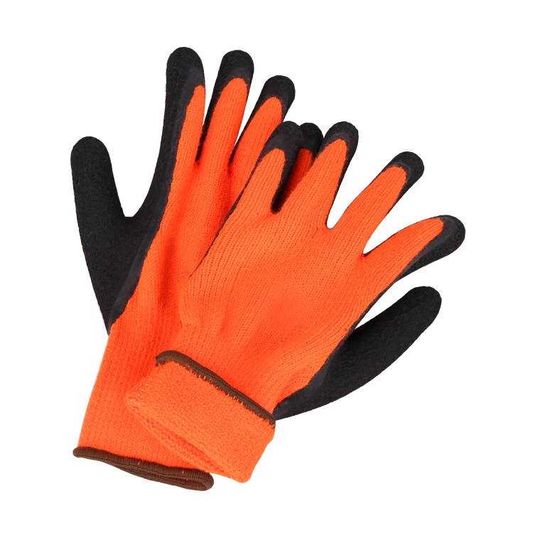 Xingyu Orange Latex Coated Winter Gloves Warm Work Gloves with Best Quantity