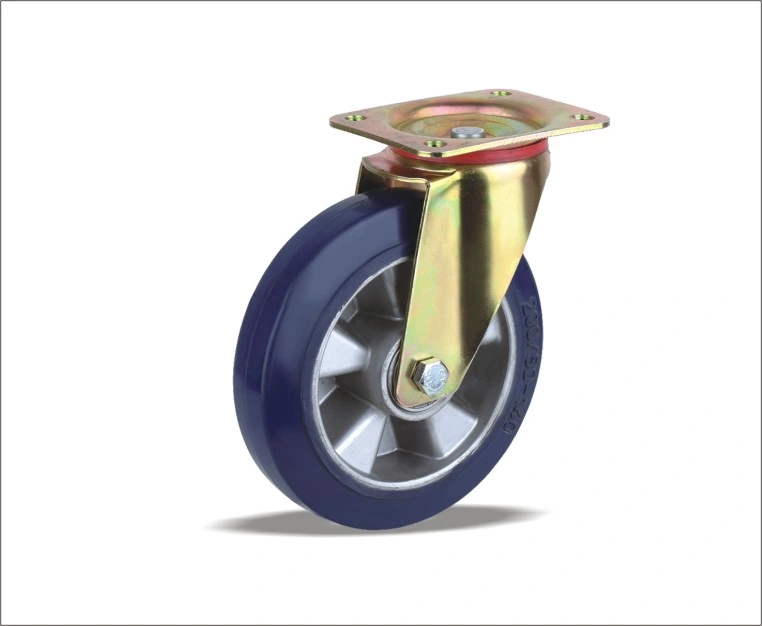 100 125 160 200 Durchmesser Aluminium Kern Elastic Rubber Wheel Drehbarer Gipsfräser