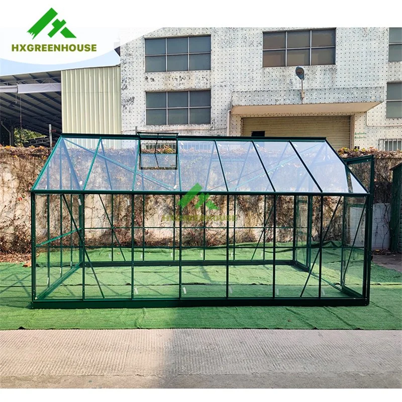 Year Round Production Huixin Metal 4mm Glass Greenhouse