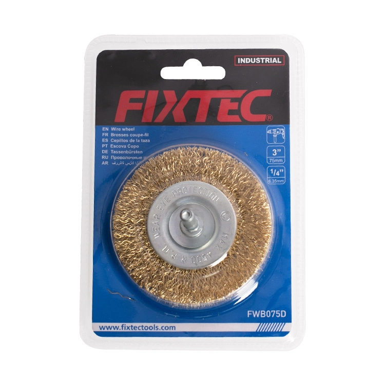 Fixtec Metal Unfolded Tools Steel Roall Wire Brush Wheel Power Accessoires d'outils