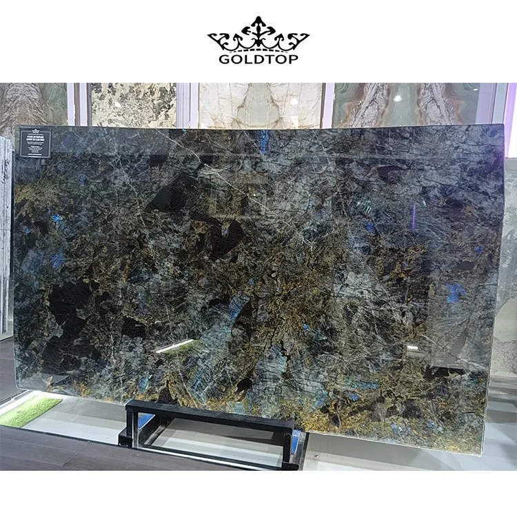 The High Grade Natural Stone Polished/ Honed Surface Bathroom/Kitchen /Living Room Countertop Labradorite Blue Granite for Home