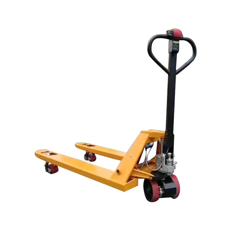 Double Big Nylon Wheel Electrical Power Hand Pallet Truck with Factory Quality