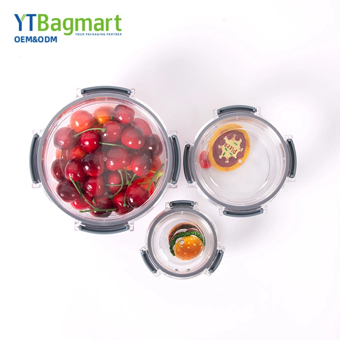 Transparent Tritan Plastic Airtight Kitchen Food Storage Container Set Meal Prep Containers with Lids