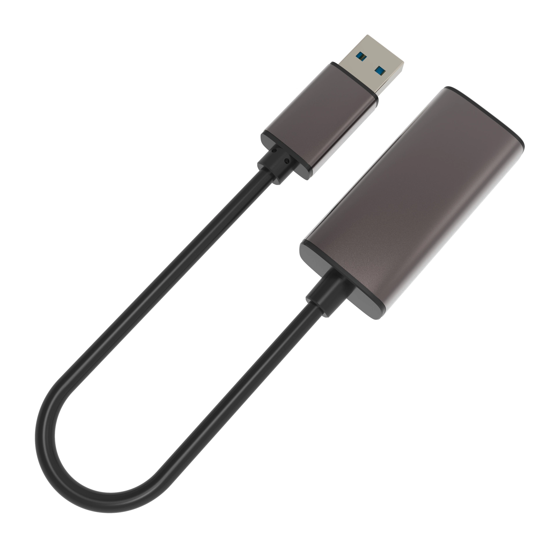 شبكة إيثرنت محلية من الألومنيوم شبكة جيجابت إيثرنت USB A B C من النوع USB 3.0 إلى إيثرنت RJ45 بسرعة 2.5 جم 2500 ميجا بت في الثانية بطاقة الشبكة السلكية