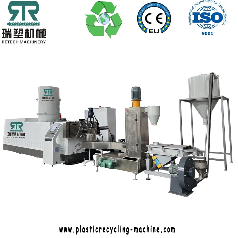 LDPE Film Bag Plastic Film Pelletizing Ganulation Line with Water-Ring Cutter