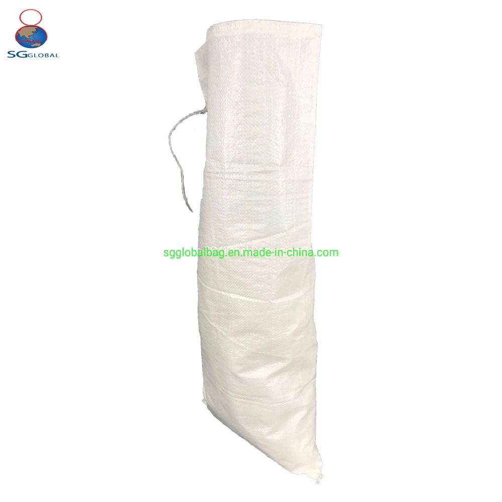 Grs SGS CE Certified China Supplier 100% Virgin material PP Plástico cordón ajustable 18X30 sacos de arena tejidos de polipropileno