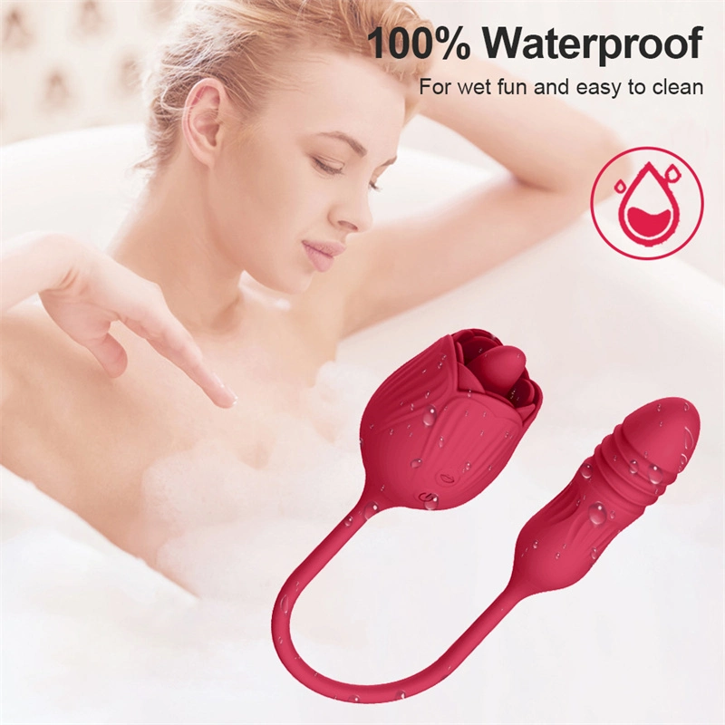 Fio Vermelho Púrpura Yoni Rose moldada vibrando Rose Vibrador Sexo brinquedos para Mulher Clit vibrador de sucção da Lingueta