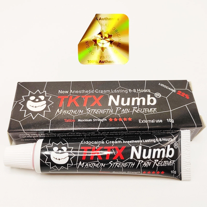 Maximum Strength Pain Reliever Numbing Anesthetic Cream Ointment 23% Lidicaine Color Changing Plastic Tubes New Version Tktx Gold 23% Numb Cream