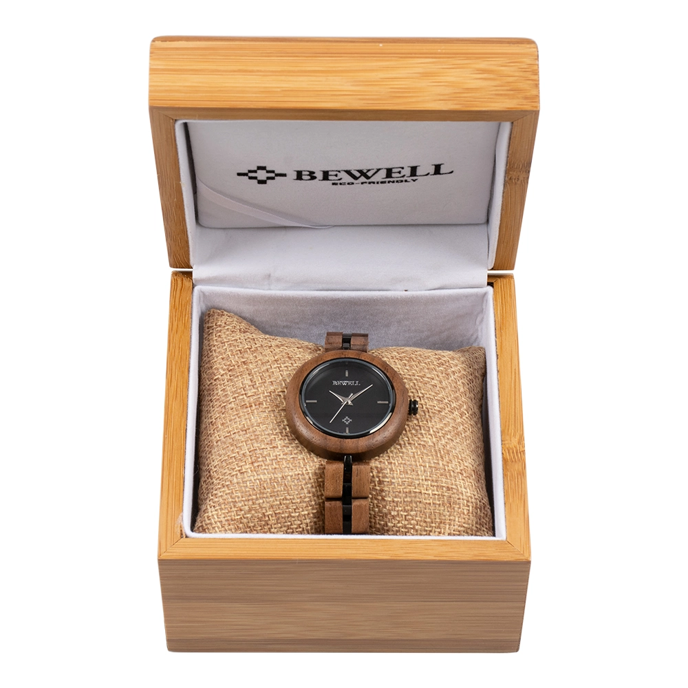 Fast Delivery Stock Fashion Wooden Handcrafted Ladies Quartz Wrist Watch