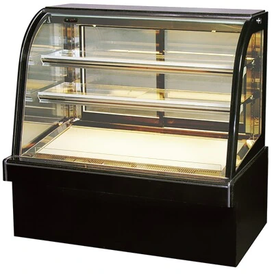 Panadería de vidrio curvo de mármol refrigerados/enfriador de exhibición de pastel de refrigerador vitrina de la enfriadora