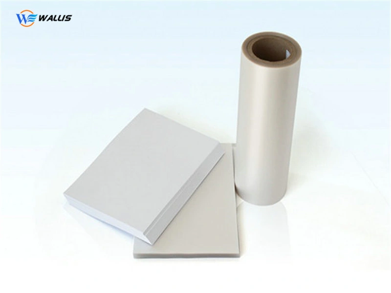 A4 0.08mm PVC Polycarbonate Pet Card Material Coated Overlay Film with Glue for Digital Printing Sheet