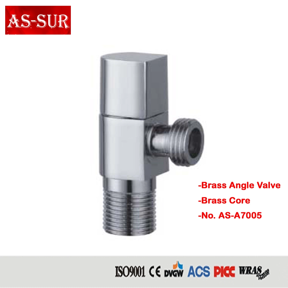 ANSI/DIN Best Sale Manufacturer Water Tap Chrome Plated Brass Angle Valve A7003